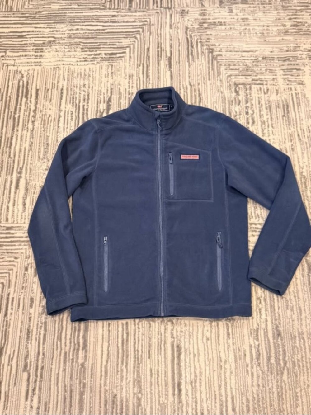 Vineyard Vines men's small blue fleece full zip jacket